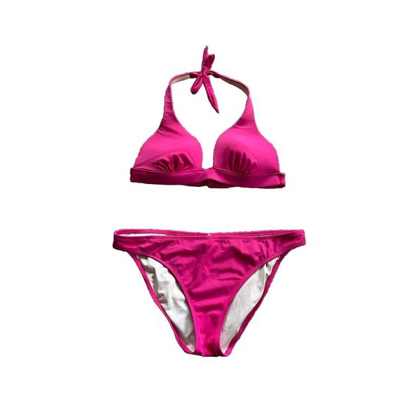 Victoria's Secret M/L SWIM SUIT SET BIKINI TOP (M) & BOTTOMS (L) PINK K24 - Picture 1 of 8